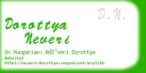 dorottya neveri business card